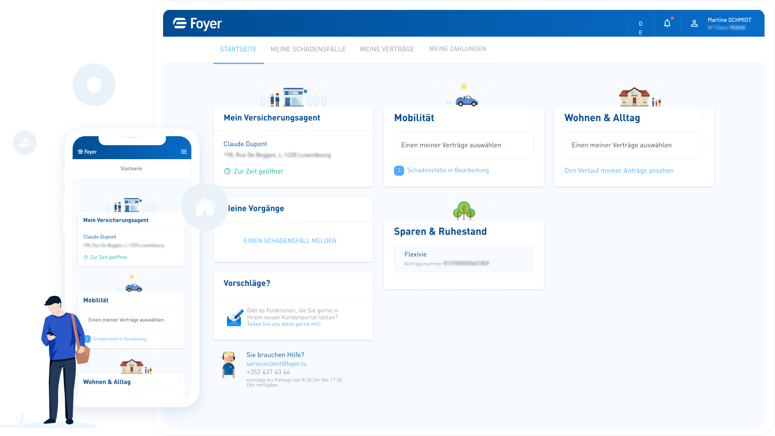 Kundenbereich MyFoyer app